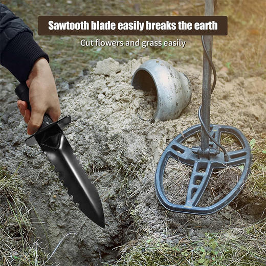 出口欧美 园艺用挖掘金属铲 松土除草 种植 用于挖掘工具 黑色 商品图4