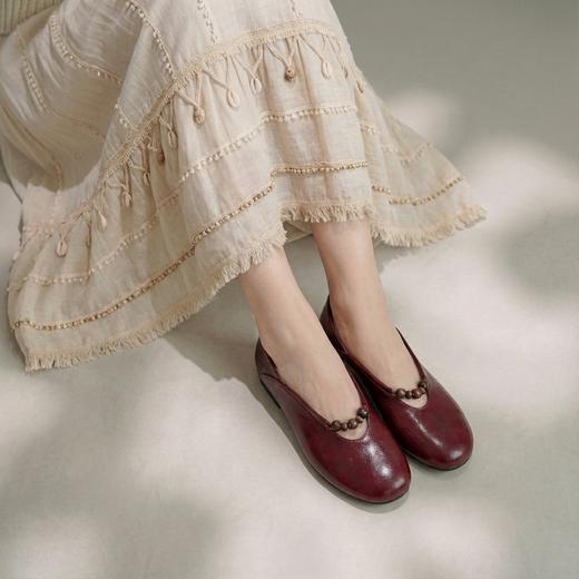 【羊皮革】西村名物2026年春季新款软面羊皮舒适低跟浅口单鞋妈妈鞋T26AE17351 商品图9