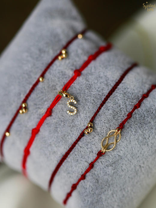 SpoiledBrat Jewelry18K金编制系列幸运红绳手链 商品图0