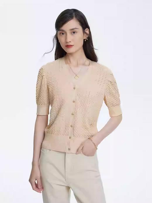 朗姿 典雅复古绞花针织衫LCBK05KCD455C01 商品图0