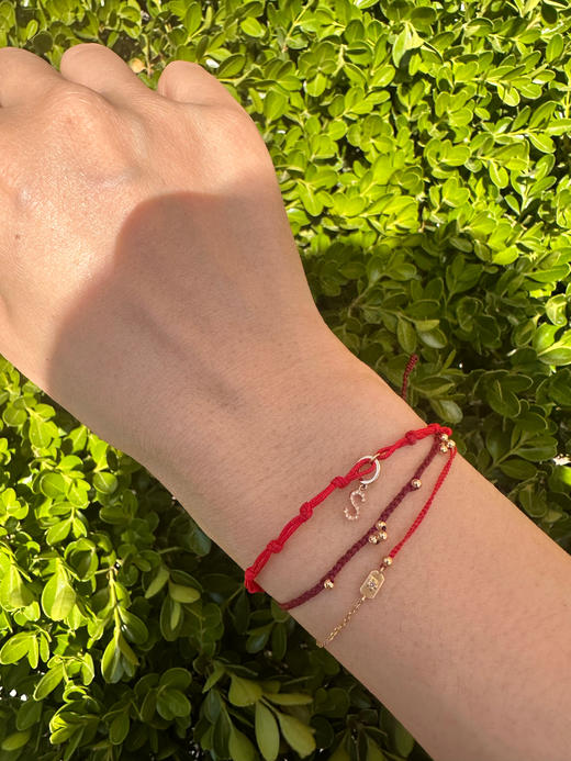 SpoiledBrat Jewelry18K金编制系列幸运红绳手链 商品图1