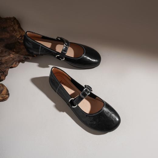 【羊皮革】西村名物2026年春季新款舒适平底原皮纯色浅口单鞋玛丽珍鞋T26AE17391 商品图8