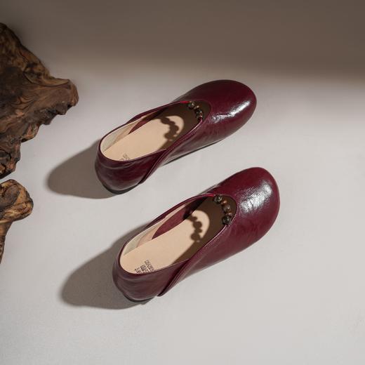 【羊皮革】西村名物2026年春季新款软面羊皮舒适低跟浅口单鞋妈妈鞋T26AE17351 商品图4