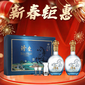 【年货节】汾杏 马年限定 清雅鉴藏（马） 清香型 53度 475ml*2【礼盒装】