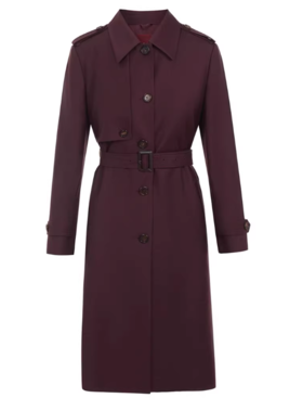 朗姿经典红棕色梭织风衣LASP02WBY322N21