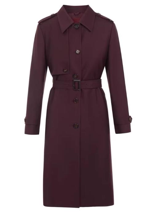 朗姿经典红棕色梭织风衣LASP02WBY322N21 商品图0