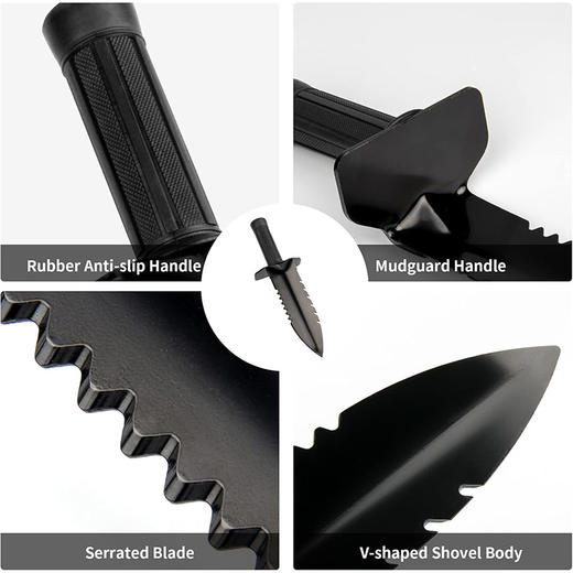 出口欧美 园艺用挖掘金属铲 松土除草 种植 用于挖掘工具 黑色 商品图1