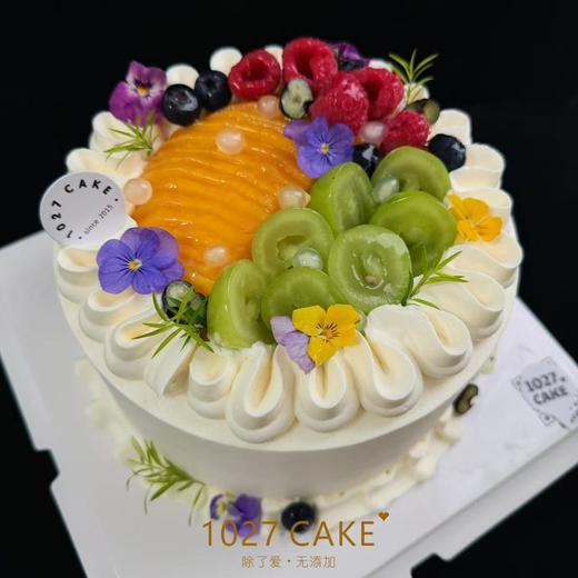 1027CAKE |  水果蛋糕 杂果装饰 （装饰花颜色随机） 商品图2