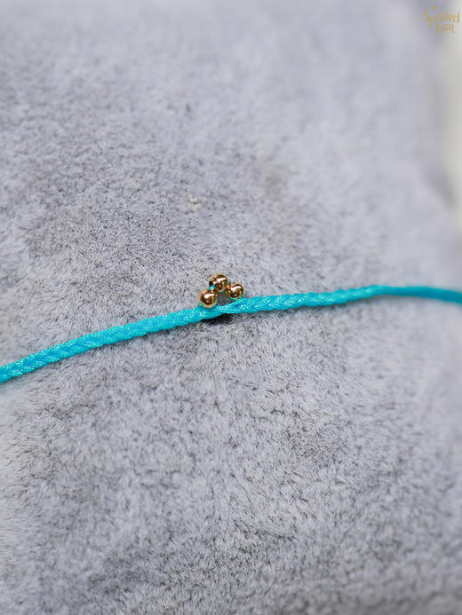 SpoiledBrat Jewelry18K金编织系列幸运彩绳土耳其蓝手链 商品图6