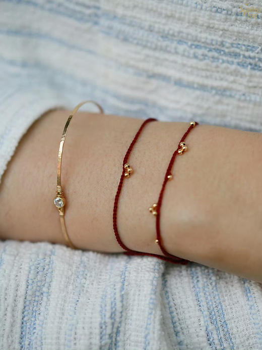 SpoiledBrat Jewelry18K金编制系列幸运红绳手链 商品图2