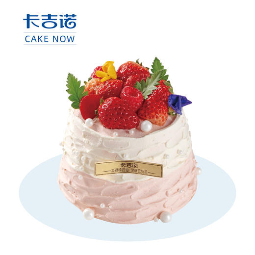 【草莓季】4英寸绯色莓光动物奶油分享蛋糕 商品图0