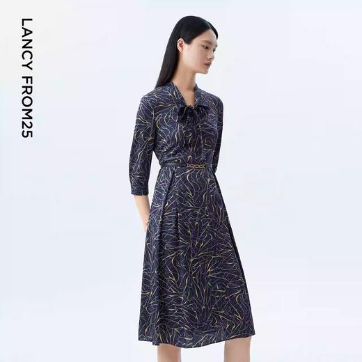朗姿设计感雅致蚕丝印花连衣裙LCSP01WOP112A11 商品图2