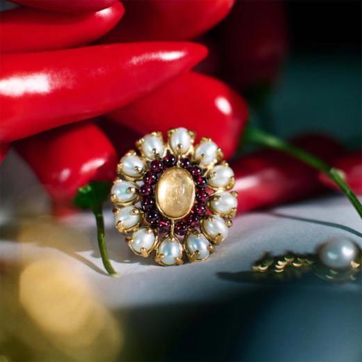 订购6个月到｜Goossens Paris-Perles Baroques-天然水晶 珍珠 戒指 ［法国设计师］ 商品图0