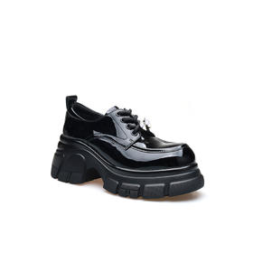 豪麟名鞋迪嘉女鞋乐福鞋牛移膜革DJHJA61WS005黑色