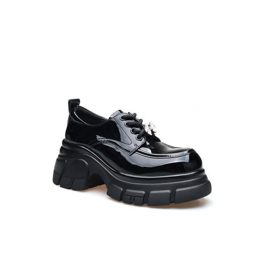 豪麟名鞋迪嘉女鞋乐福鞋牛移膜革DJHJA61WS005黑色 商品图0