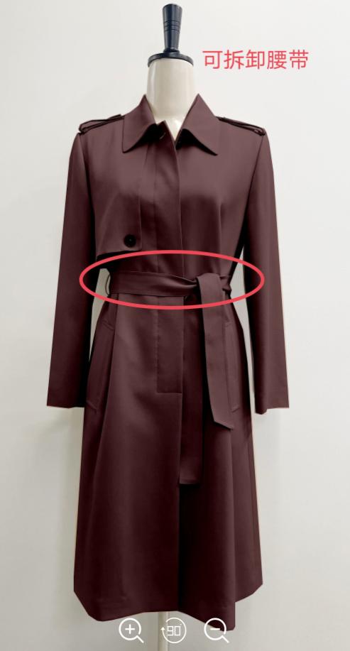 朗姿经典红棕色梭织风衣LASP02WBY322N21 商品图1