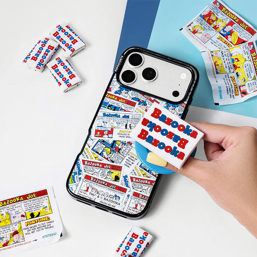 【街头糖果】吹吹泡泡糖 泡泡骚 X Bazooka联名系列 POPGRIP泡泡骚手机粘贴式气囊支架 Popout异形系列 仿真 蓝色 商品图1