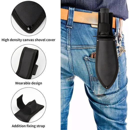 出口欧美 园艺用挖掘金属铲 松土除草 种植 用于挖掘工具 黑色 商品图2