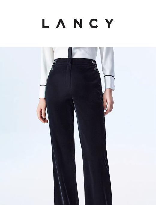 朗姿设计感丝绒微喇裤LCSP03VPT131B11 商品图4