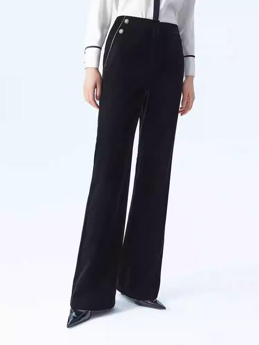 朗姿设计感丝绒微喇裤LCSP03VPT131B11 商品图2