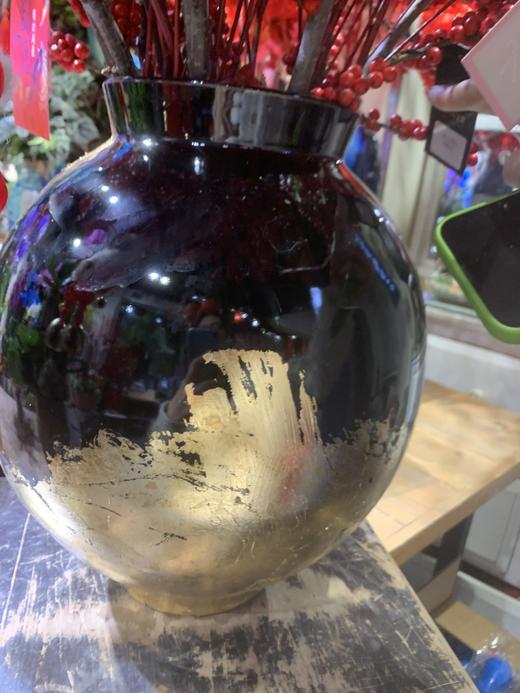 轻奢手工黑金花瓶 商品图0