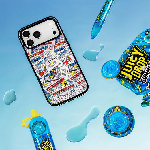 【街头糖果】挤挤果味糖·MagSafe圆啪嗒 泡泡骚 X Bazooka联名系列 MAGSAFE磁吸手机气囊支架 Round圆啪嗒系列 蓝色 商品图1