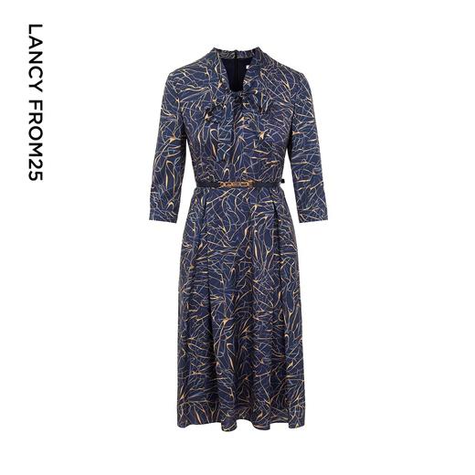 朗姿设计感雅致蚕丝印花连衣裙LCSP01WOP112A11 商品图3