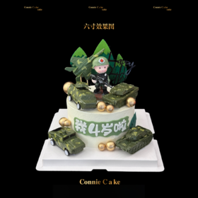 坦克军人主题生日蛋糕