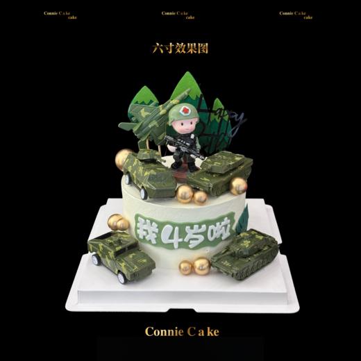 坦克军人主题生日蛋糕 商品图0