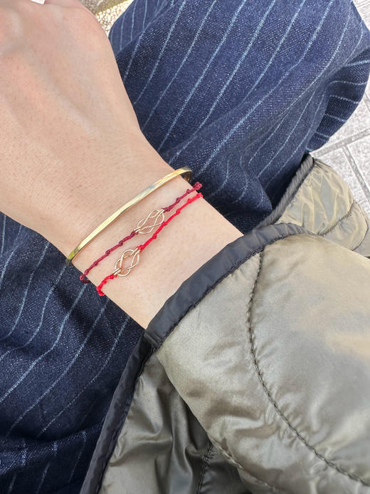 SpoiledBrat Jewelry18K金编制系列幸运红绳手链 商品图3