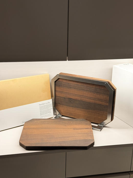 韩国 Heriter 进口胡桃木整板切割菜板双实木菜板 商品图5