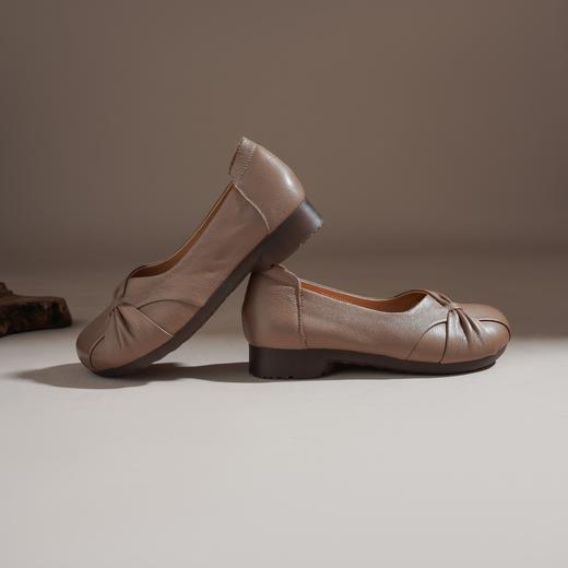 【牛皮革】西村名物2026年春季新款软底软面舒适百搭低跟浅口单鞋T26AE17341 商品图8