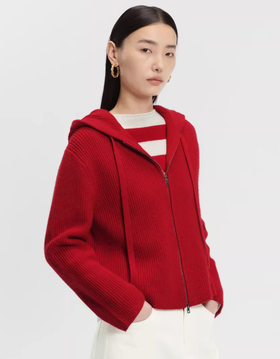 朗姿 鸿运连帽针织开衫LAHADAKCD802R11