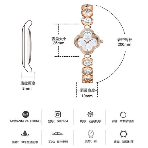 【华伦天奴女士手表】意式奢品钻光臻表，腕间鎏金新年焕彩！ 商品图6