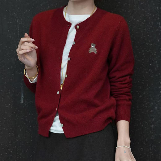 【特价不退换】【预售7天】良木礼绵羊毛开衫（2153F） 商品图4