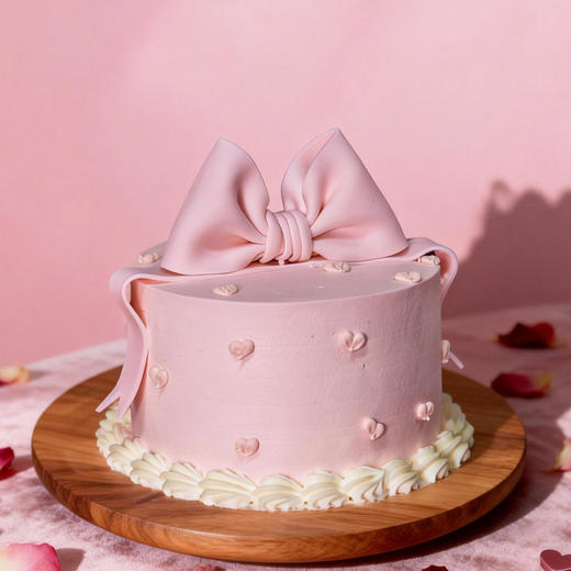 淡粉蝴蝶结·蛋糕 商品图0