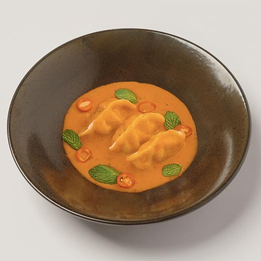 浇汁蒙古蒸饺3个67克、自制甜红椒酱、羊肉馅 商品图0