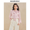 玛克门店发货：MAXRIENY优雅慵懒风缎面衬衫女立体玫瑰装饰上衣(货号:MS85TP503) 商品缩略图0