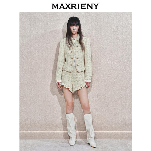 MAXRIENYMAXRIENY宫廷复古风荷叶边小a摆花纱短裤女(货号:MC85PA751) 商品图1