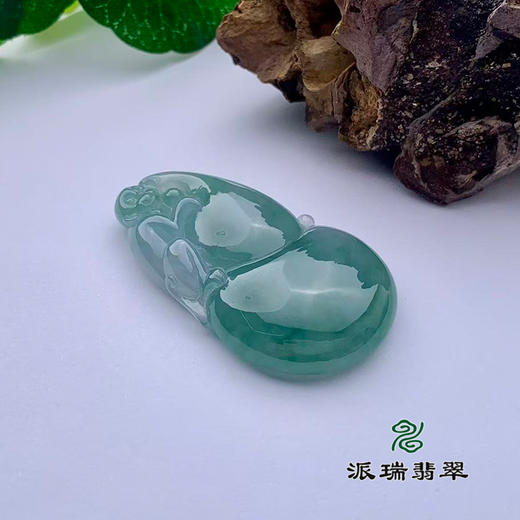 派瑞翡翠 翡翠挂件 冰种 飘花 商品图3
