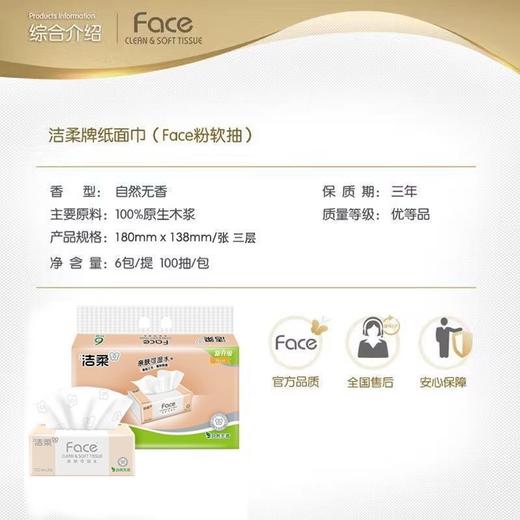 洁柔亲肤可湿水6连包抽纸100抽/包 6包/提 商品图1