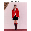 玛克门店发货：MAXRIENY波尔多红箱型小香风外套货号：MS86JA766 商品缩略图0