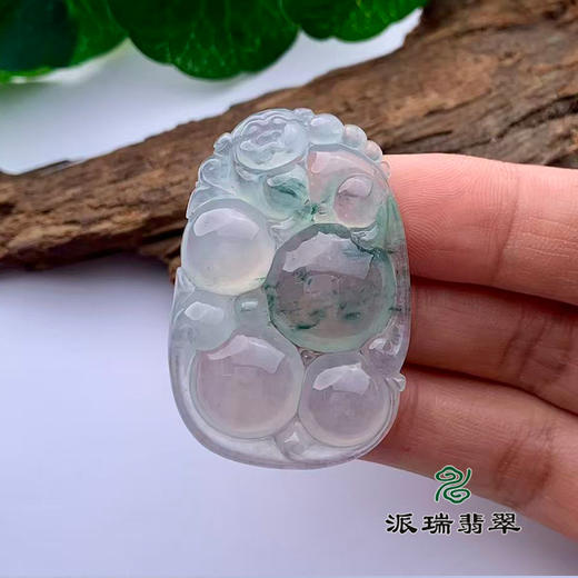 派瑞翡翠 翡翠挂件 冰种 飘花 商品图1