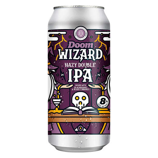 【冷库储存】美国伯灵顿毁灭巫师黑莓黑加仑双倍浑浊IPA 8vol 商品图0