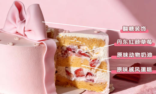 淡粉蝴蝶结·蛋糕 商品图4