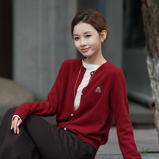 【特价不退换】【预售7天】良木礼绵羊毛开衫（2153F） 商品图2