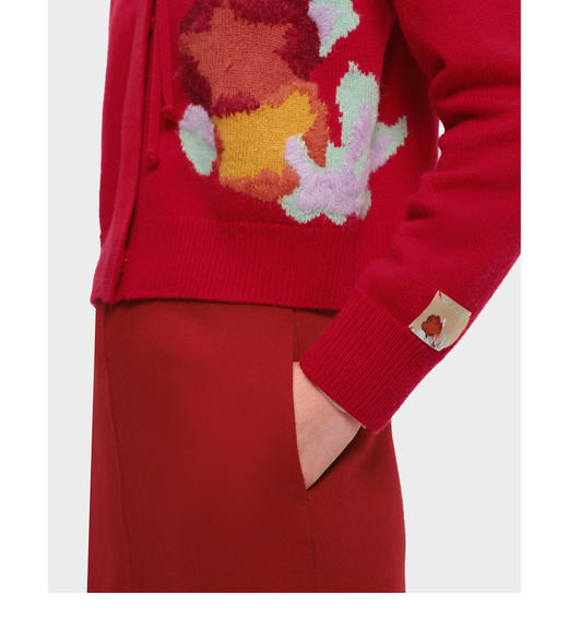 朗姿 繁复嵌花针织开衫LCHADAKCD801R21 商品图2