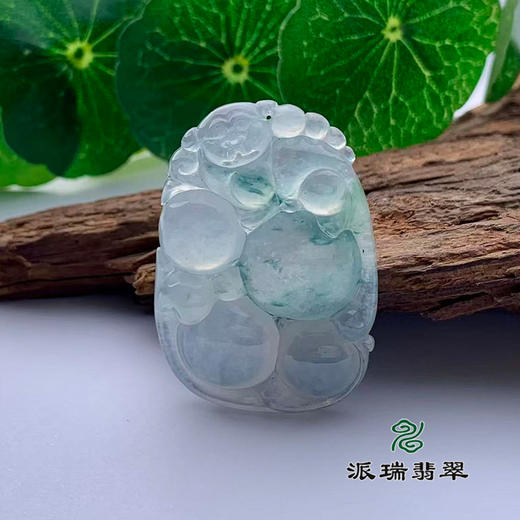 派瑞翡翠 翡翠挂件 冰种 飘花 商品图0