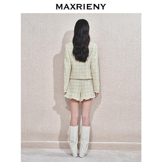 MAXRIENYMAXRIENY宫廷复古风荷叶边小a摆花纱短裤女(货号:MC85PA751) 商品图3