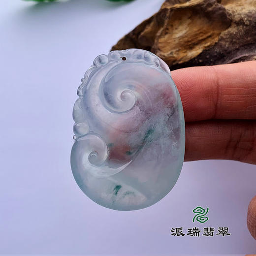 派瑞翡翠 翡翠挂件 冰种 飘花 商品图2